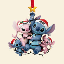 Load image into Gallery viewer, Celebrate Family Love with Our Fun Mischievous Alien Family Christmas Ornament - Personalize Your Gift! Ornament PopCulturePrints
