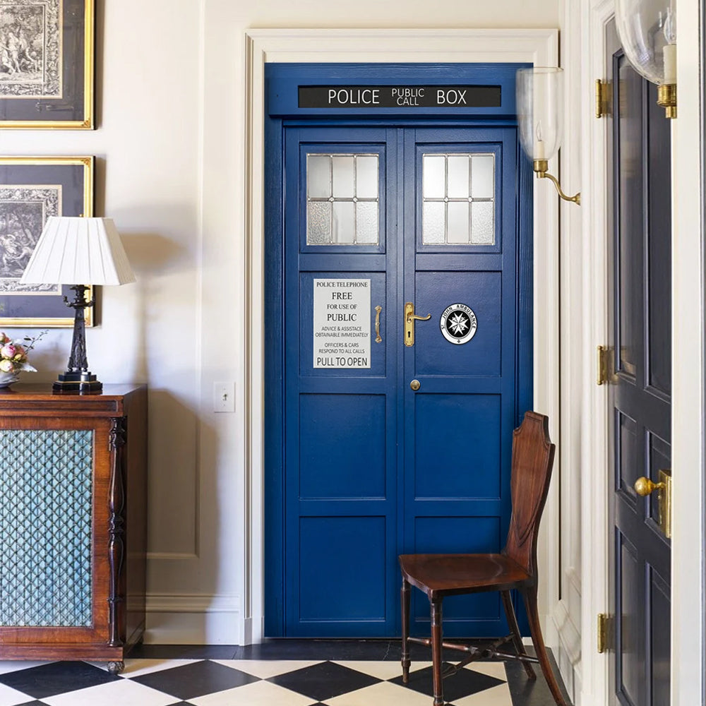 Police Box Door Cover - Perfect For Movie Fans Door Covers PopCulturePrints