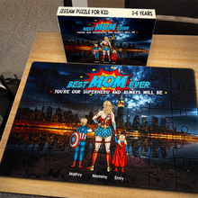 Load image into Gallery viewer, Best Mom Ever - Personalized Super Mom Jigsaw Puzzle for Mother&#39;s Day Jigsaw Puzzles PopCulturePrints
