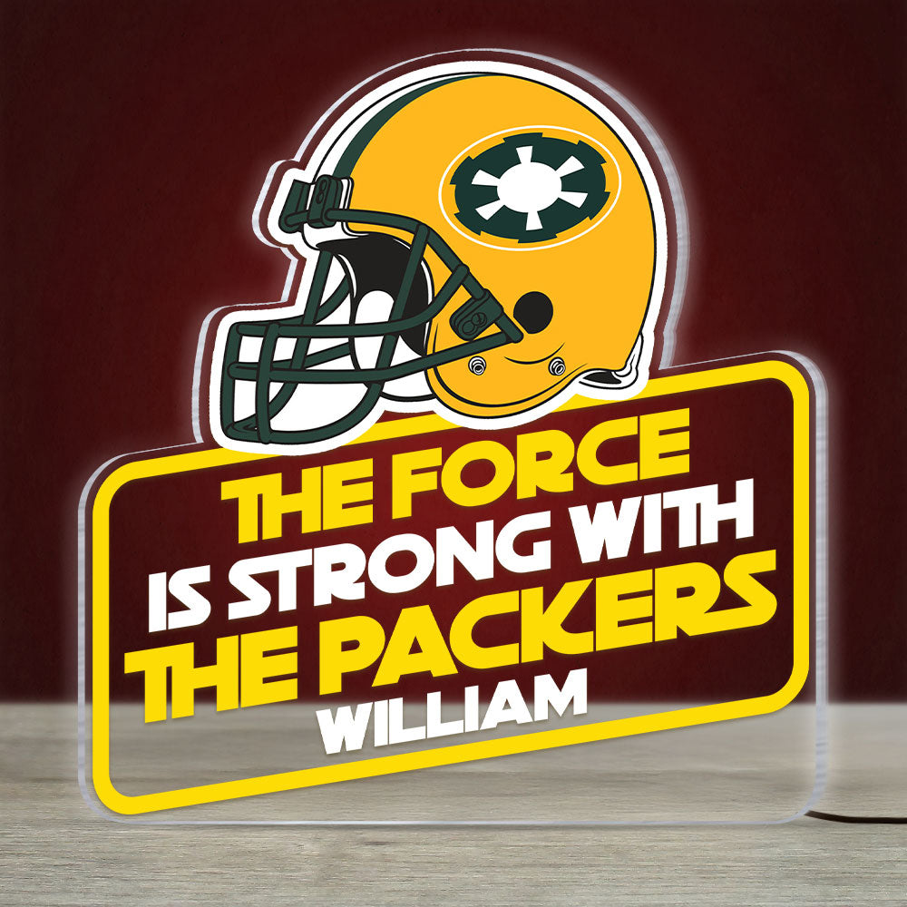 The Force is Strong with the Packers - Personalized Sport Lover Lightbox for Fans Light Box PopCulturePrints