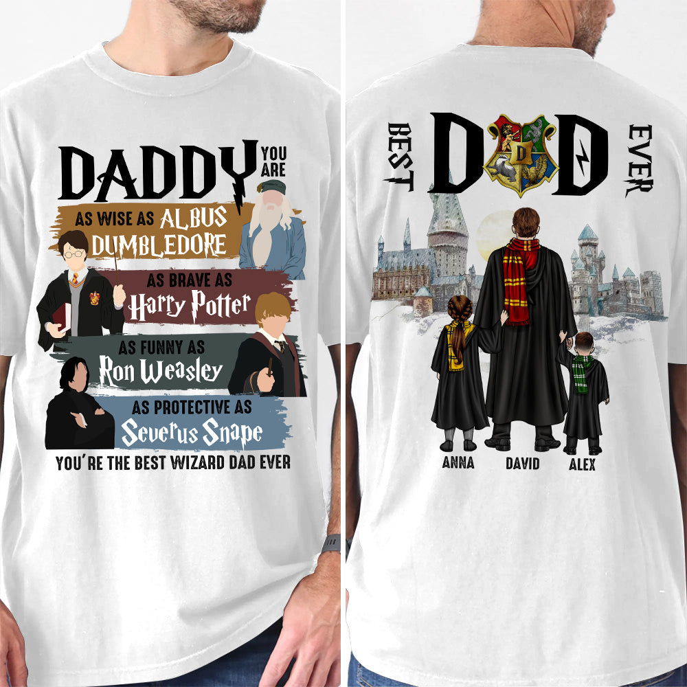 Personalized 'Best Dad Ever' Harry Potter Themed T-Shirt