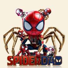 Load image into Gallery viewer, “Swing into Action with Spider Dad” – Personalized Gift for Dads, Grandpas &amp; Superheroes Shaped Plaques PopCulturePrints
