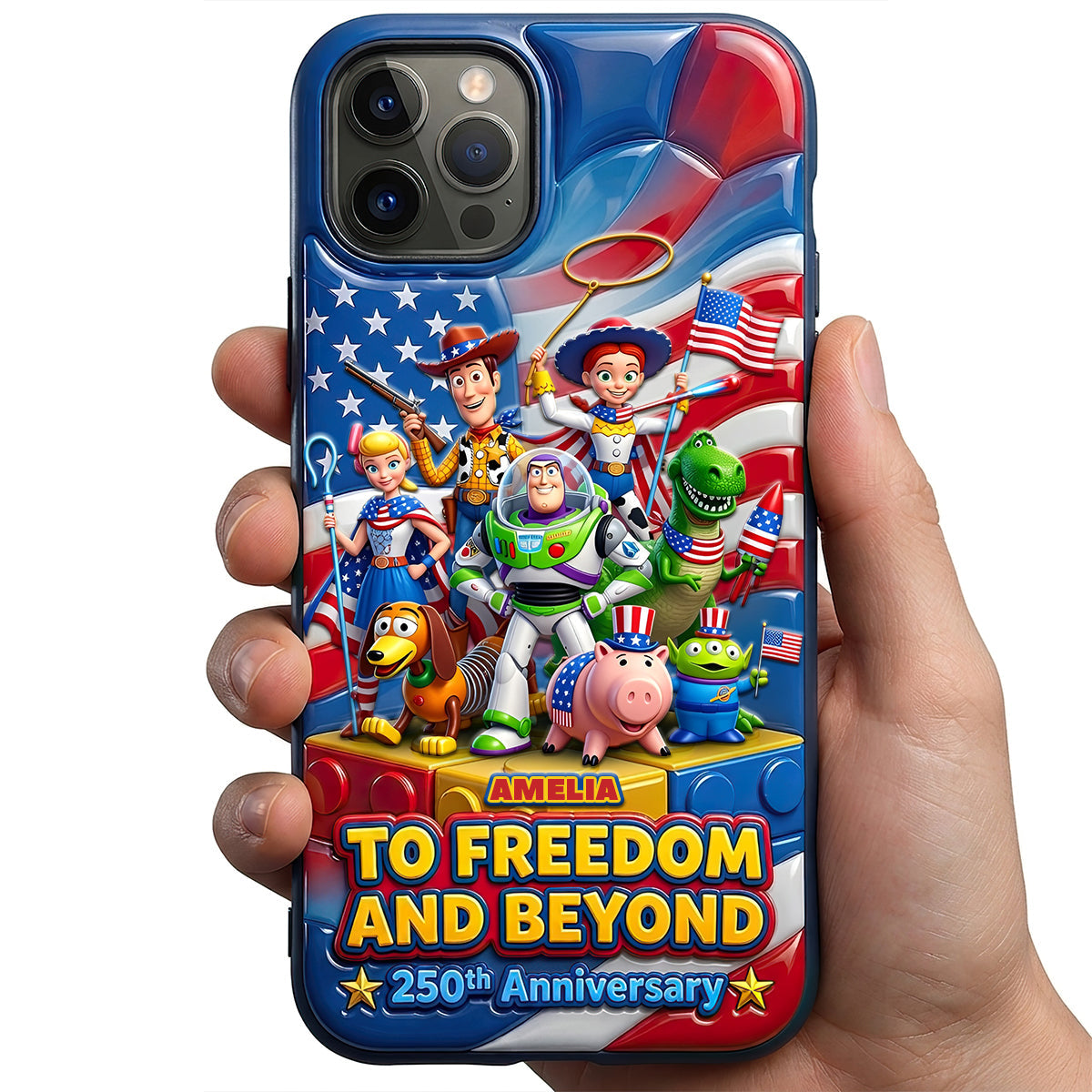 Celebrate Freedom: USA 250th Anniversary Phone Case - Personalized Gift for Patriots Phone Case PopCulturePrints