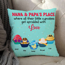 Load image into Gallery viewer, Personalized Nana &amp; Papa's Place Square Pillow Pillow PopCulturePrints
