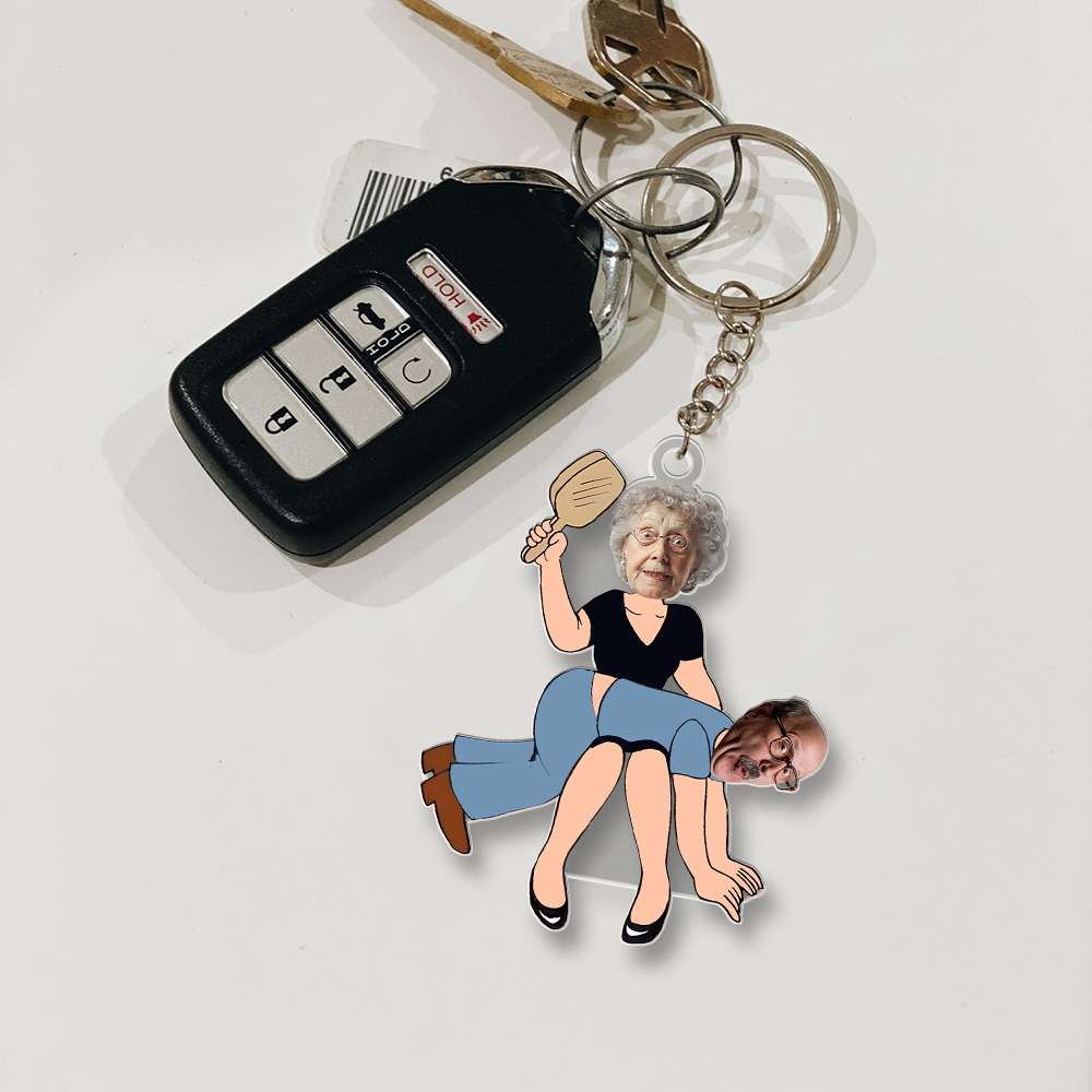 Personalized Funny Couple Keychain - Custom Photo Gifts Keychains PopCulturePrints