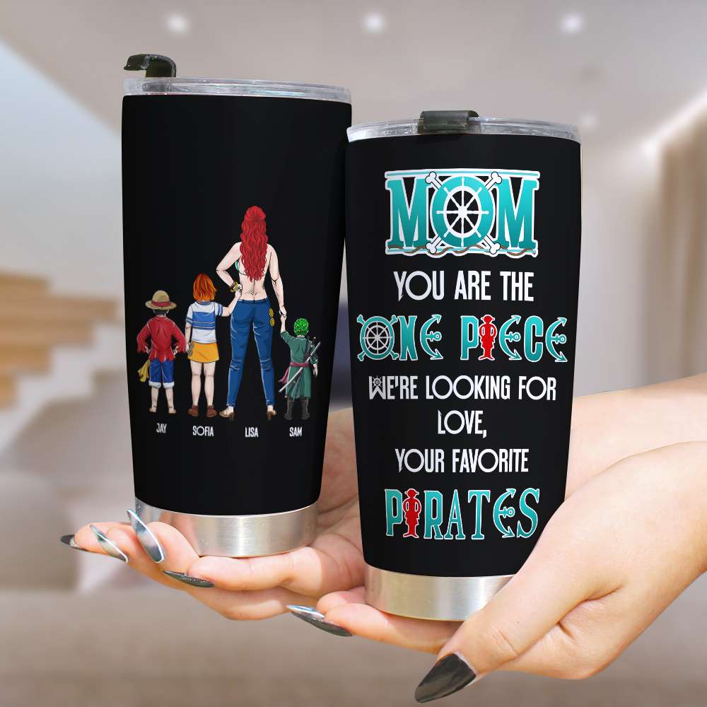 Personalized One Piece Mom Tumbler - Mother's Day Gift Tumbler Cup PopCulturePrints