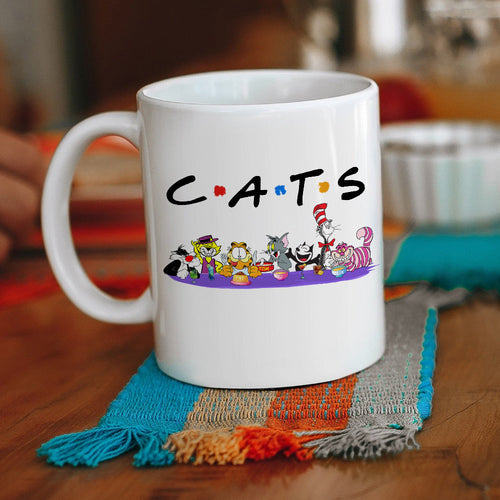 Playful Cartoon Cats Coffee Mug Coffee Mug PopCulturePrints