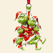 Load image into Gallery viewer, “Family Joy in Every Ornament” - Personalized Grinch Family Hanging Ornament - Custom Gift for Parents, Children, and Loved Ones Ornament PopCulturePrints
