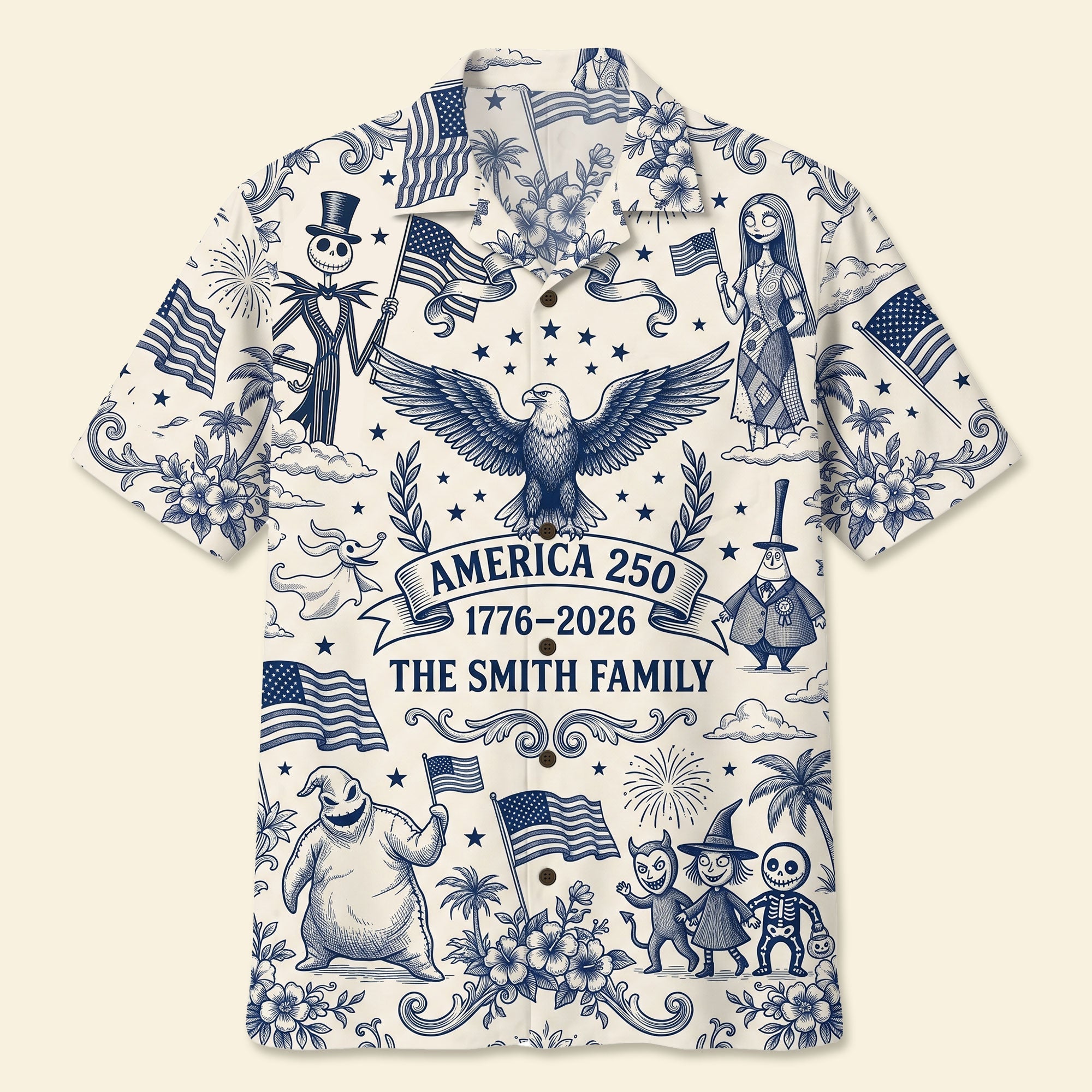 Celebrate Freedom with Style - Fun Liberty Celebration Hawaiian Shirt - Personalized Gift for Family Hawaiian Shirts PopCulturePrints