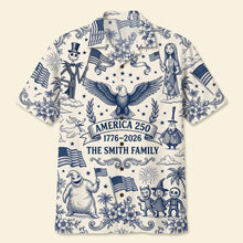 Load image into Gallery viewer, Celebrate Freedom with Style - Fun Liberty Celebration Hawaiian Shirt - Personalized Gift for Family Hawaiian Shirts PopCulturePrints
