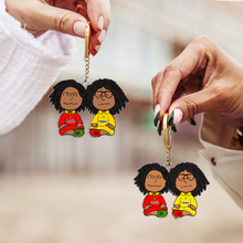 Load image into Gallery viewer, Personalized Cartoon Keychain for Friends - Custom Gifts Keychains PopCulturePrints
