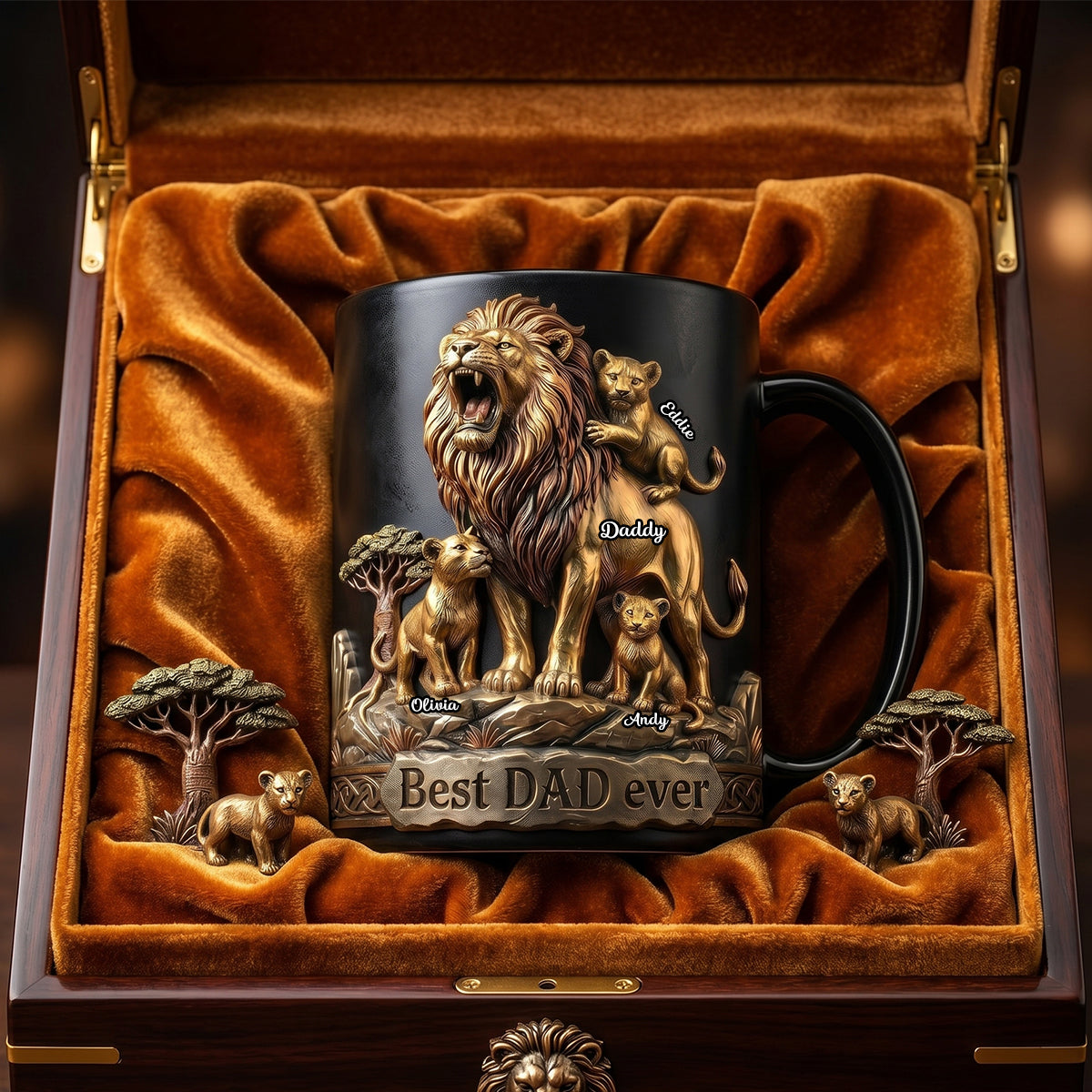 "Best Dad Ever" - Personalized Magic Mug for Dad & Grandpa Coffee Mug PopCulturePrints