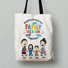 Load image into Gallery viewer, Personalized Family Vacation Tote Bag - Making Memories Together
