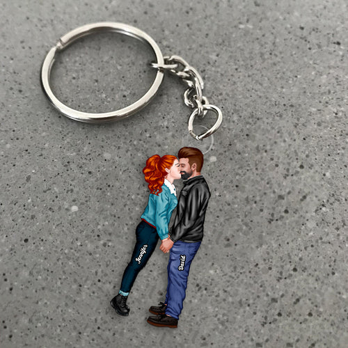 Personalized Kissing Couple Keychain - Perfect Gift for Couples Keychains PopCulturePrints