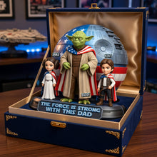 Load image into Gallery viewer, The Force is Strong with This Dad - Personalized Space Hero Dad Acrylic Plaque | Unique Father's Day Gift Shaped Plaques PopCulturePrints
