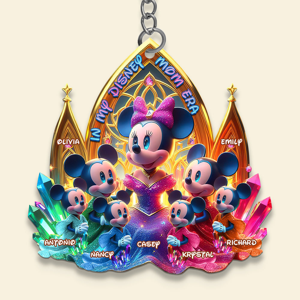 "Mom Runs On Coffee and Magic" - Magical Mouse Keychain, Personalizable Gift for Mom, Grandma, and More Keychains PopCulturePrints