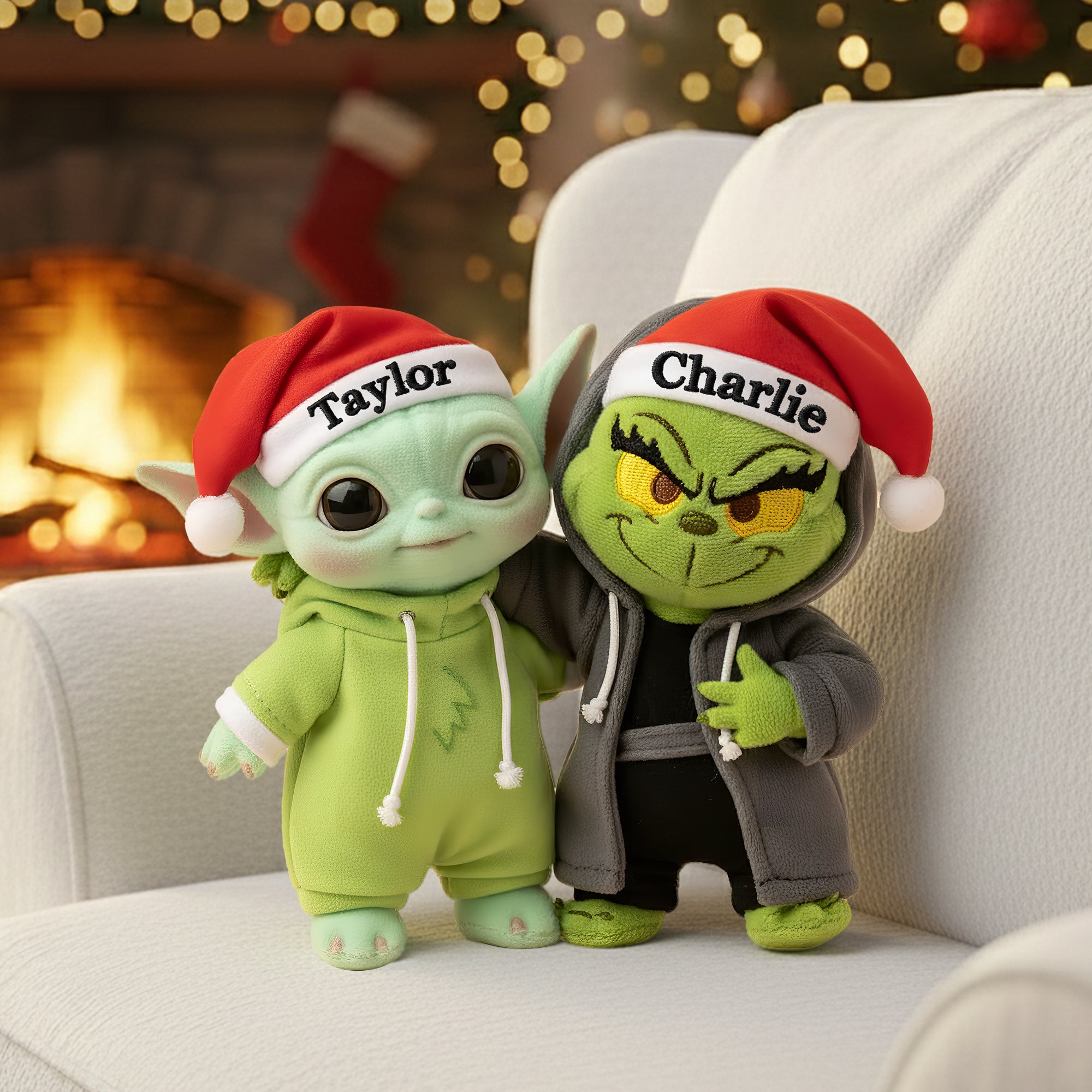 "Spread Holiday Cheer with Cute & Cheeky Friends" - Personalized Holiday Pillow for Friends Pillow PopCulturePrints