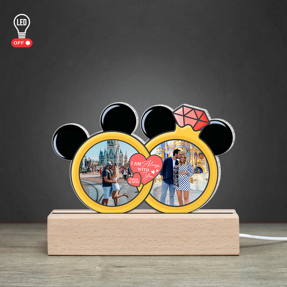Personalized 3D LED Couple Photo Light - Always With You Led Night Light PopCulturePrints