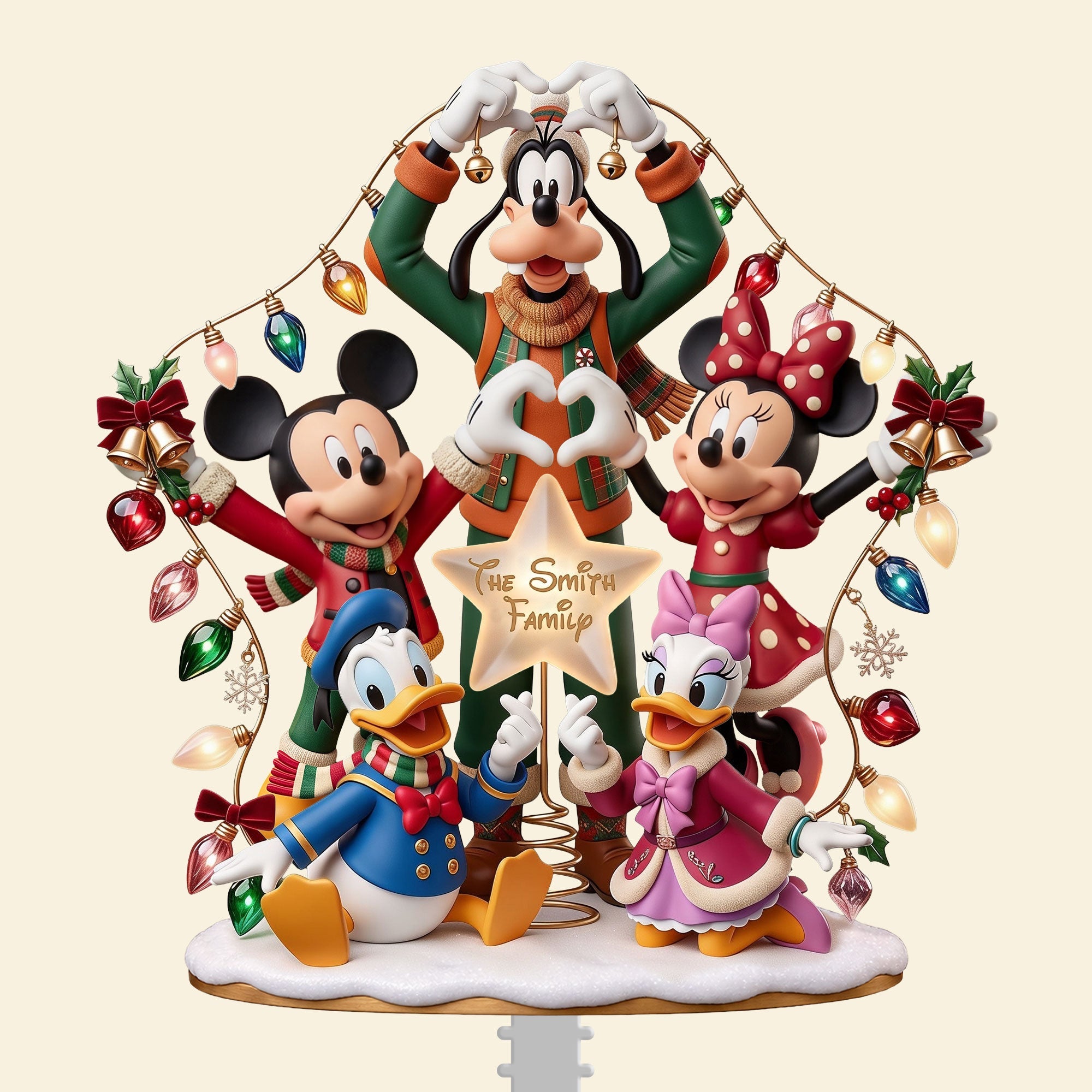 “Celebrate Togetherness this Christmas!” - Lovely Christmas Friends Tree Topper - Personalized Christmas Gift