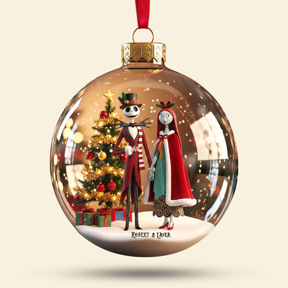 “Celebrate Love This Halloween!” - Spooky Couple Ornament - Personalized Gift for Couples Ornament PopCulturePrints