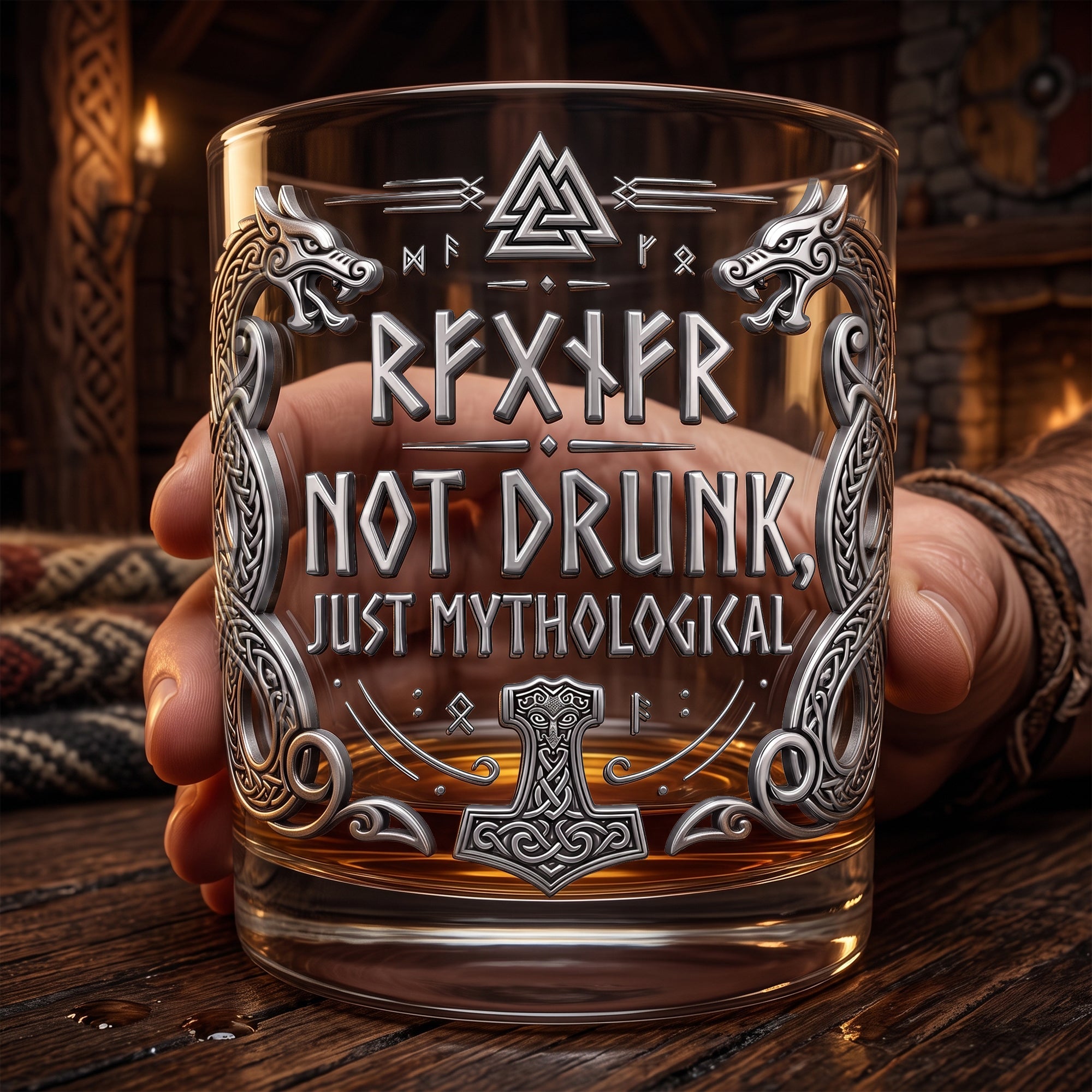 Viking Drinking Glass - Personalized Gifts 05nalu100726 Glass PopCulturePrints