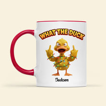 Load image into Gallery viewer, What the Duck: A Humorous Mug for Duck Lovers - Personalized Gift Coffee Mug PopCulturePrints
