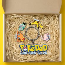 Load image into Gallery viewer, Personalized &#39;Gotta Catch &#39;Em All&#39; Dad Keychain Keychains PopCulturePrints
