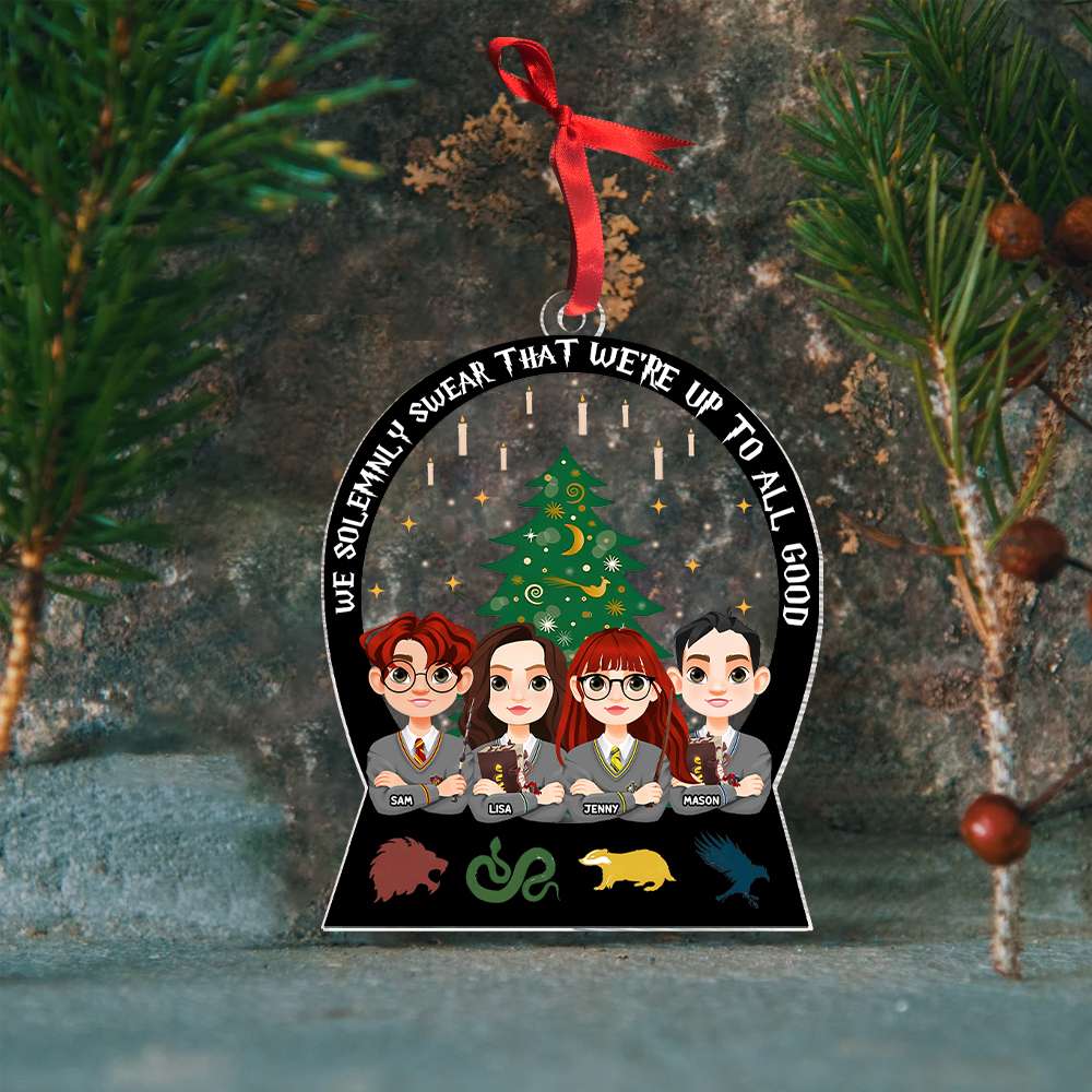 Personalized Christmas Magic Ornament for Grandkids - Custom Acrylic Decoration