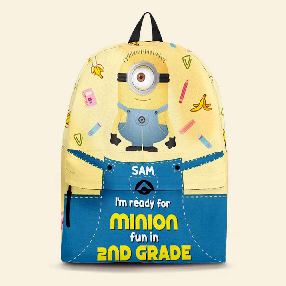 Personalized Minion-themed Kids Backpack - Ready for Fun in School