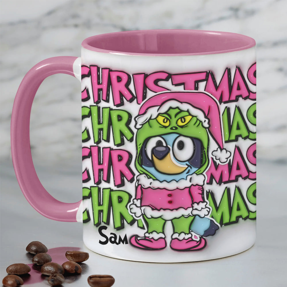 Personalized Christmas Mug for Movie Fans - Custom Name Grinch Style