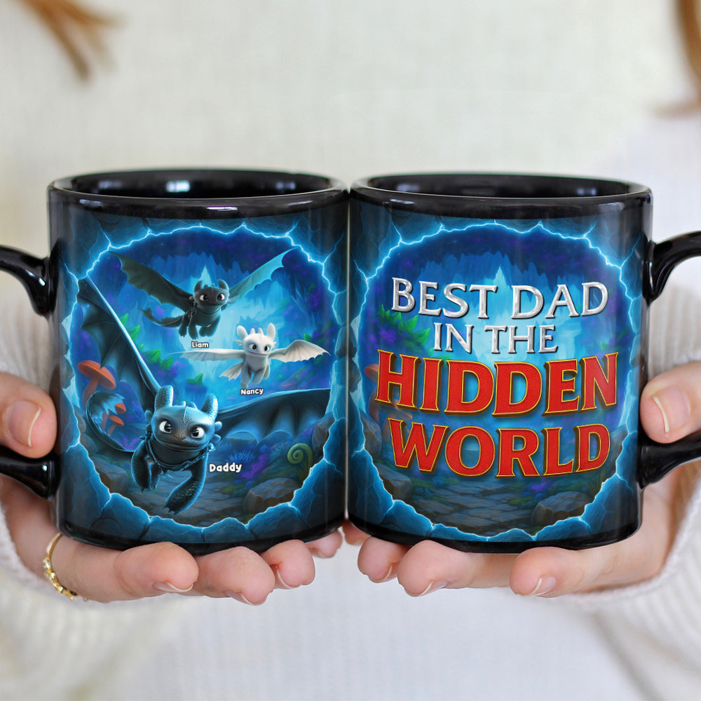“Best Dad in the Hidden World” - Personalized Coffee Mug for Dad, Perfect Gift for Father's Day Coffee Mug PopCulturePrints