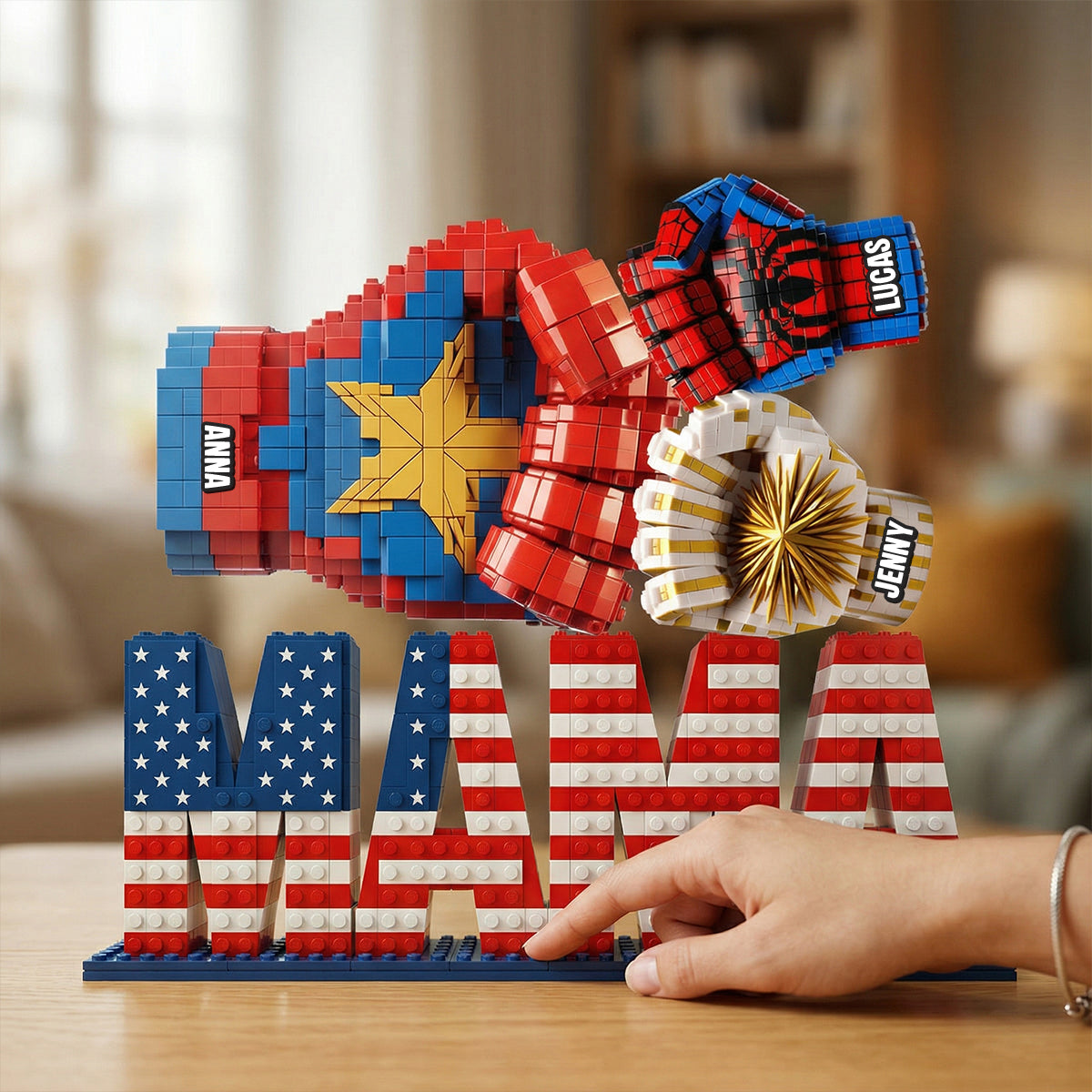 “Mom, Your Fist Bump is My Superpower!” - Personalized Acrylic Plaque - Gifts for Mom, Grandma & More Shaped Plaques PopCulturePrints