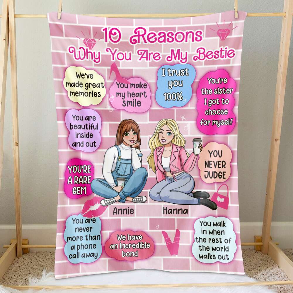 Personalized Best Friends Blanket - 10 Reasons You're My Bestie