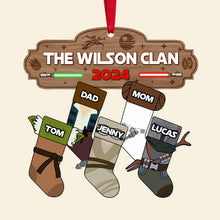 Load image into Gallery viewer, Personalized Family Christmas Galaxy Ornament Stocking Gift Ornament PopCulturePrints
