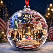Load image into Gallery viewer, Celebrate Freedom with Our Glory Year Acrylic Christmas Ornament - Personalized Gifts for Patriots
