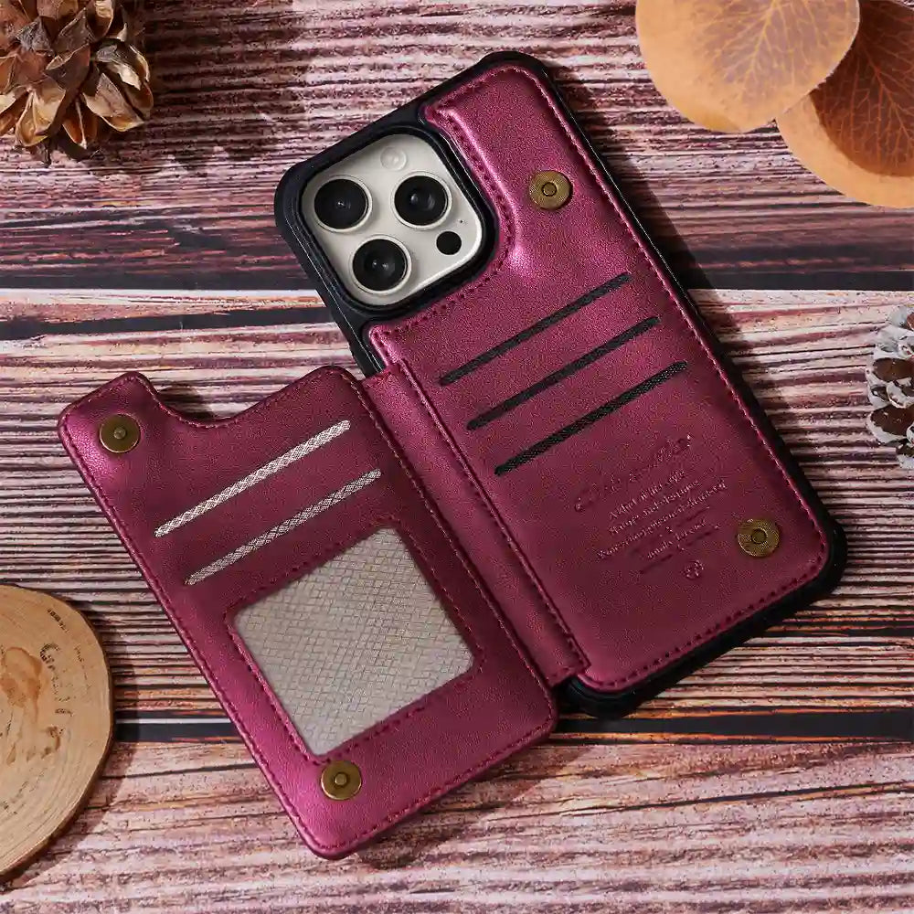 “Blossoms of Joy” - Personalized Birth Flower Bouquet Leather Flip Wallet Phone Case Leather Flip Wallet Phone Case PopCulturePrints