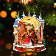 Load image into Gallery viewer, “A Tale As Old As Time” – Personalized Christmas Ornament for Couples Ornament PopCulturePrints
