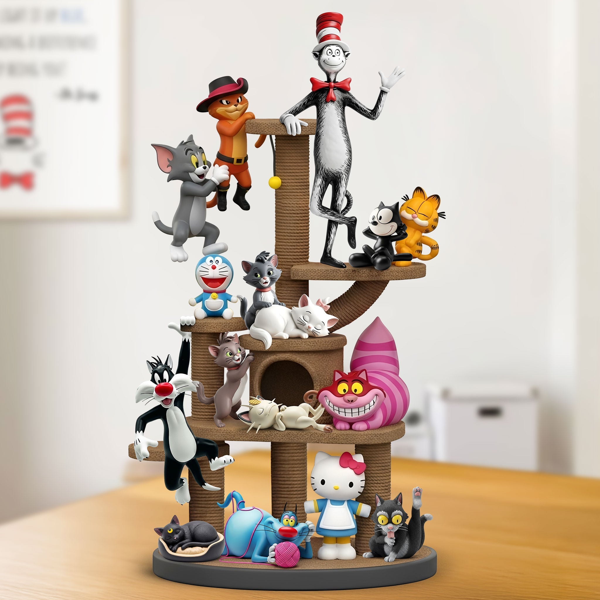 "For the Love of Felines!" - Pop Culture Cats Plaque, Personalized Gifts for Cat Lovers Shaped Plaques PopCulturePrints