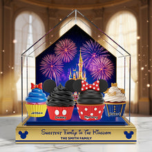 Load image into Gallery viewer, Sweetest Family in the Kingdom - Personalized Kingdom of Cupcakes Acrylic Plaque Shaped Plaques PopCulturePrints

