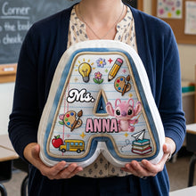 Load image into Gallery viewer, Celebrate Teaching with Heart - Classroom Letter Custom Pillow - Personalized Gifts for Teachers
