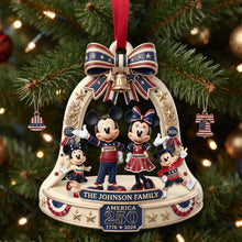 Load image into Gallery viewer, Celebrate Your Family's Legacy - Proud Patriot Family Acrylic Ornament - Personalized Christmas Gift
