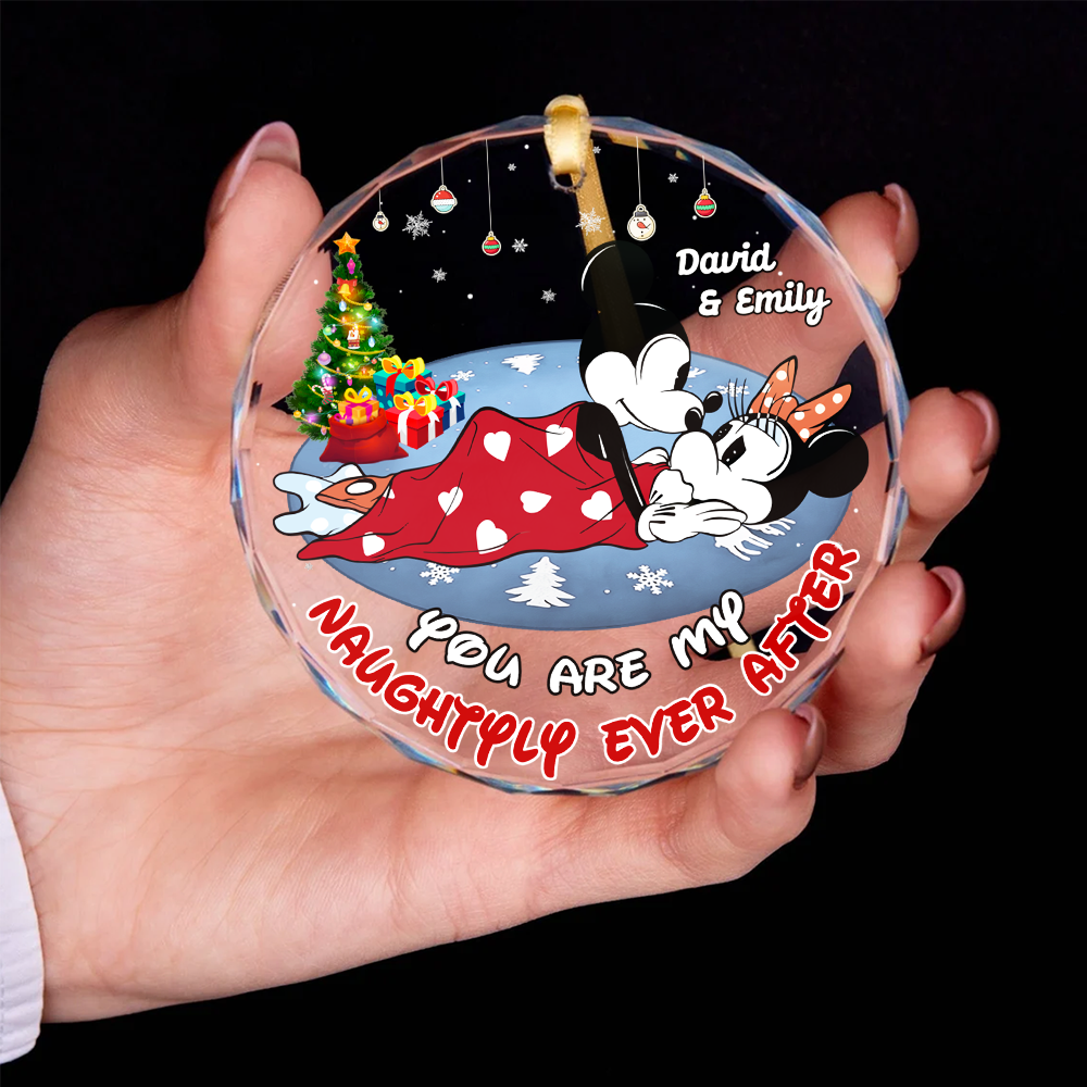Personalized Couples Christmas Ornament - Naughty Ever After | Valentine's Day Gifts Ornament PopCulturePrints