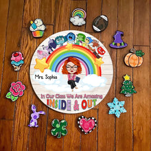 Load image into Gallery viewer, Personalized Classroom Wood Sign - Amazing Inside &amp; Out Wood Sign PopCulturePrints
