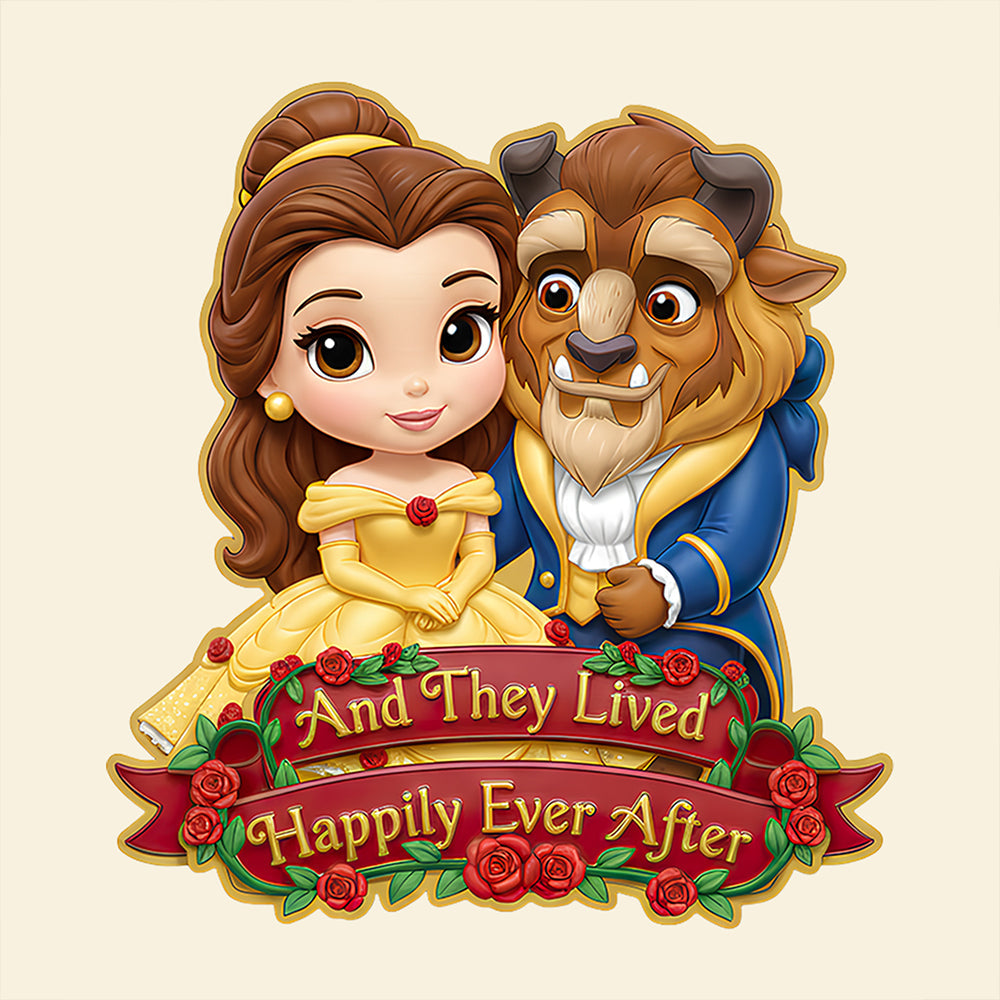 And They Lived Happily Ever After - Personalized Fridge Magnet for Couples Fridge Magnet PopCulturePrints