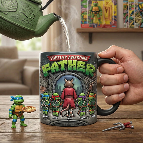 Just Turtley Awesome - Personalized Magic Ceramic Coffee Mug for Dads Coffee Mug PopCulturePrints