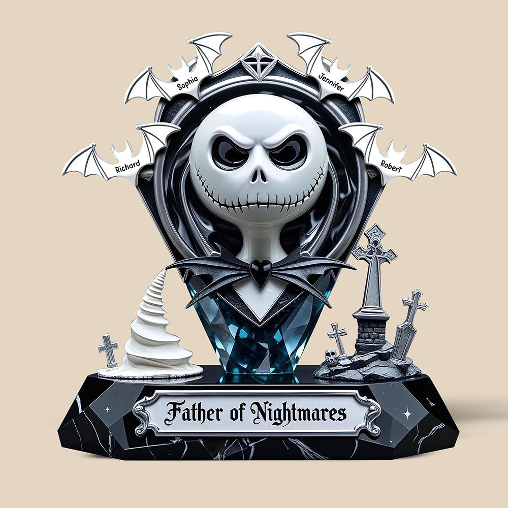 "Embrace the Dark Side, Dad!" - Father Of Nightmares Acrylic Plaque - Personalized Gift for Dad, Grandpa, or any Horror Fan Shaped Plaques PopCulturePrints