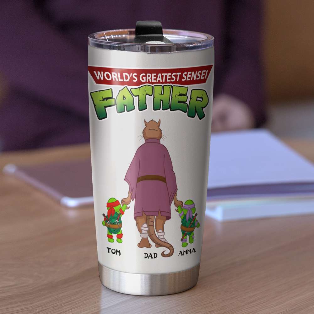 World's Greatest Sensei Father Personalized Tumbler Tumbler Cup PopCulturePrints