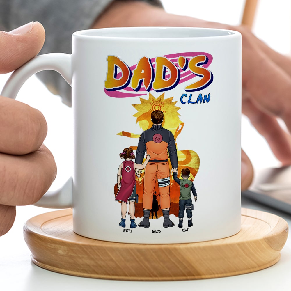 Custom Anime Dad Clan Coffee Mug Coffee Mug PopCulturePrints