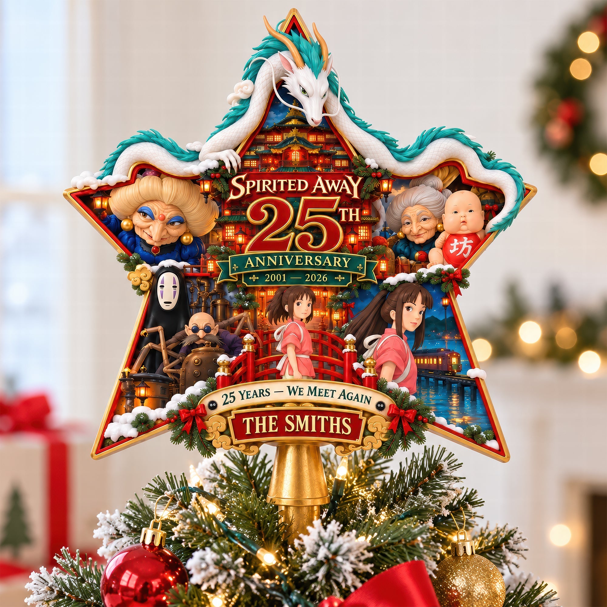 Celebrate the Magic: Personalized Mystery Shadowland Tree Topper - Unique Gift for Anime Lovers