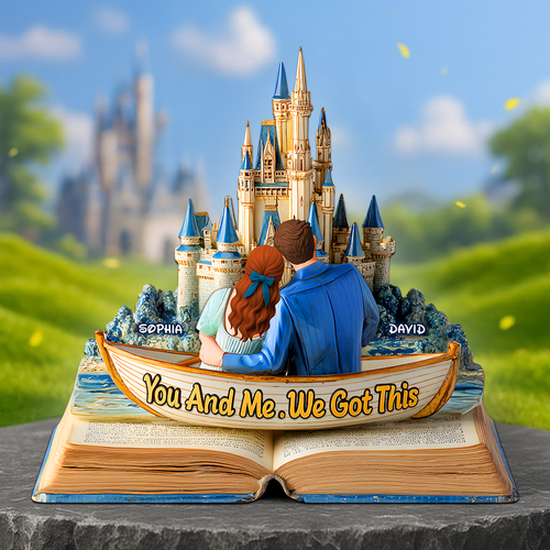 You And Me. We Got This - Personalized Back Hugging Couple Acrylic Plaque Shaped Plaques PopCulturePrints